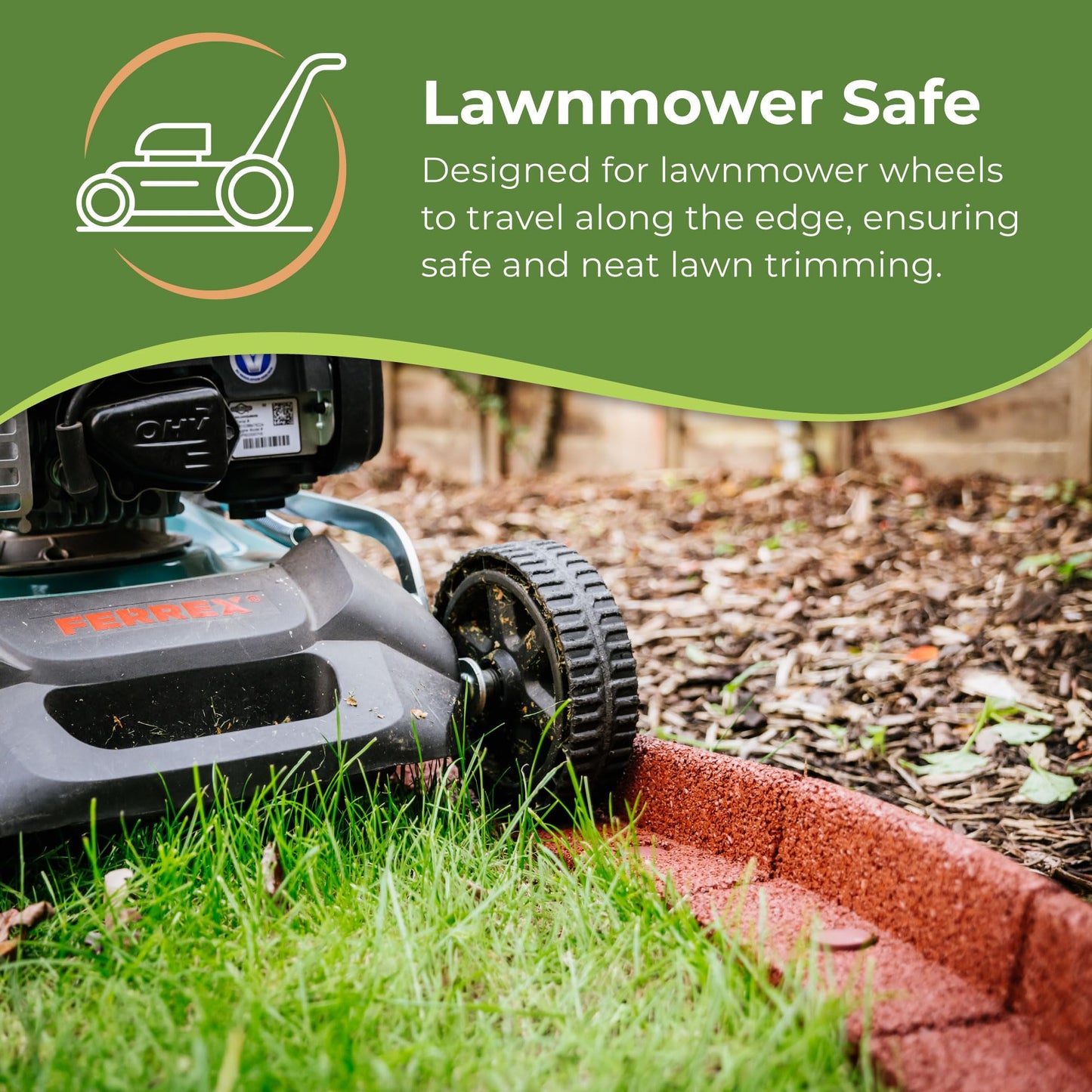 bgreenltd 2m Grey Lawn Edging - Flexible Garden Edging Border for Grass Lawns - Pathways - Raised Borders - Artificial Grass - 2 x 1m Lengths