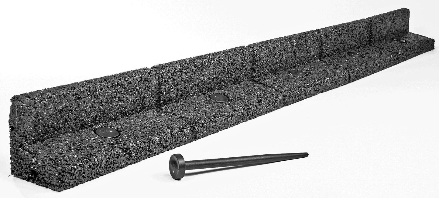 bgreenltd 2m Grey Lawn Edging - Flexible Garden Edging Border for Grass Lawns - Pathways - Raised Borders - Artificial Grass - 2 x 1m Lengths