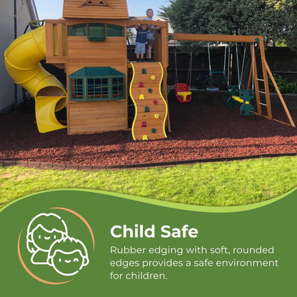 bgreenltd 2m Grey Lawn Edging - Flexible Garden Edging Border for Grass Lawns - Pathways - Raised Borders - Artificial Grass - 2 x 1m Lengths